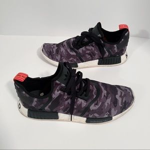 SOLD- Adidas NMD R1 Grey Camo Black White Sneakers Men's Sz 13